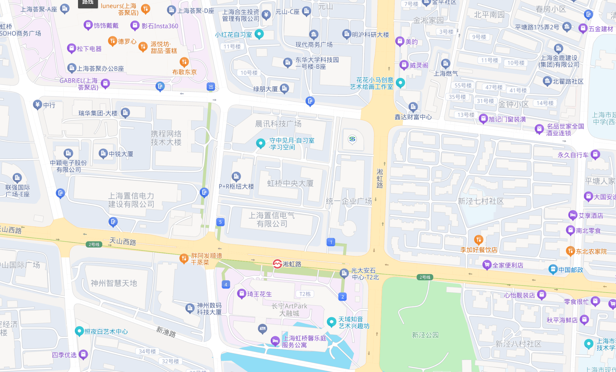 上海市长宁区金钟路633号晨讯科技大厦A座4楼位置地图